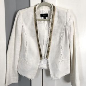 MNG (Mango) White Linen Dress Blazer